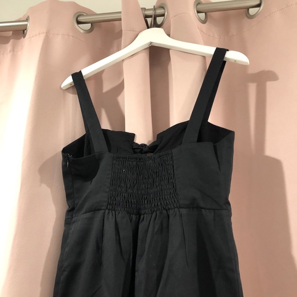 Tie Bow Front Culotte Jumpsuit Black - Picture 6 of 6